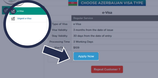 Select the type and apply now