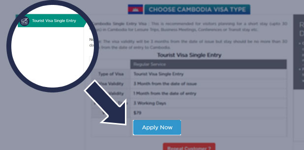 Select the type and apply now