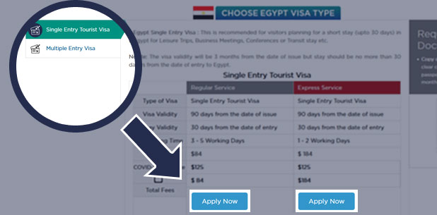Select the type and apply now