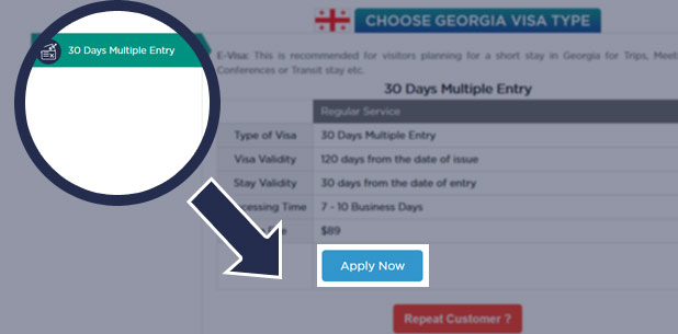Select the type and apply now
