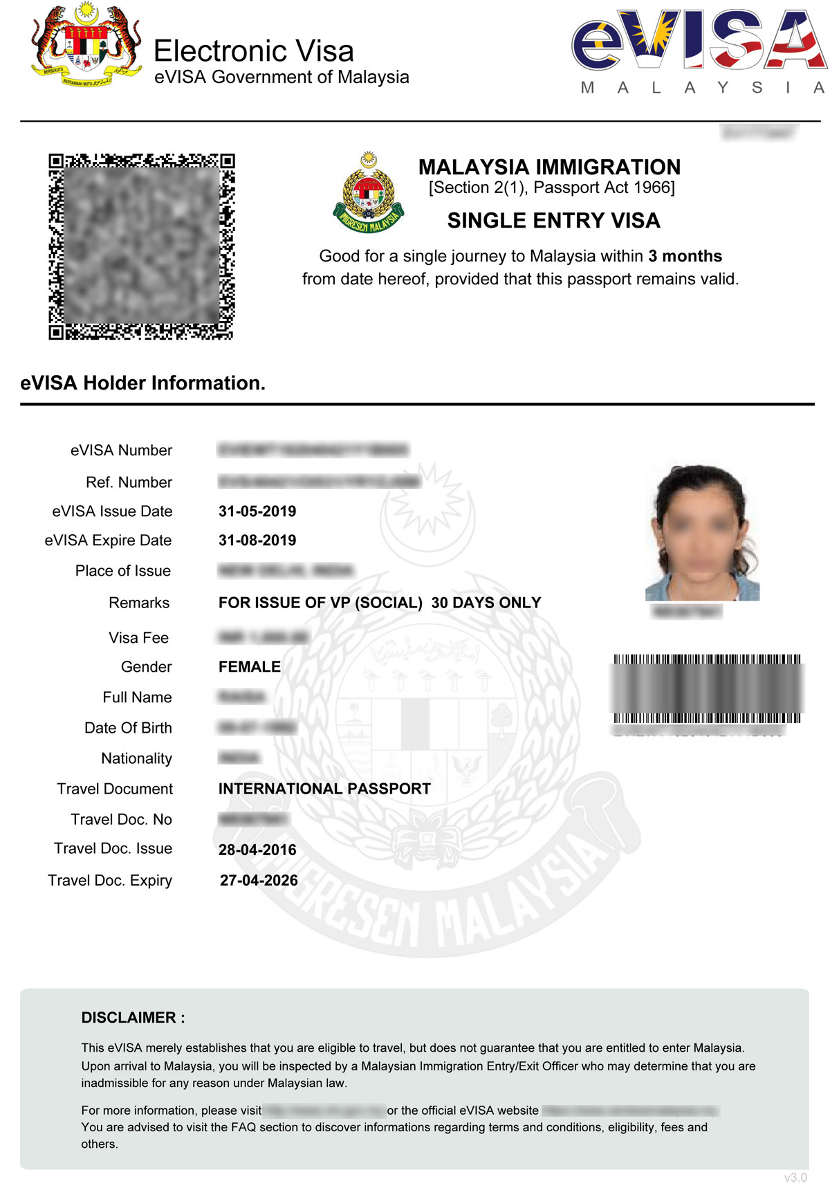 Malaysia Visa For Nepalis Apply Malaysia Visa From France