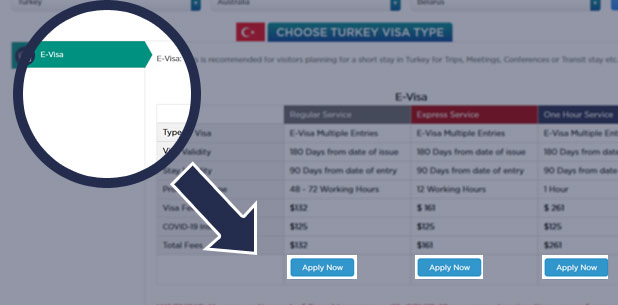 Select the type and apply now