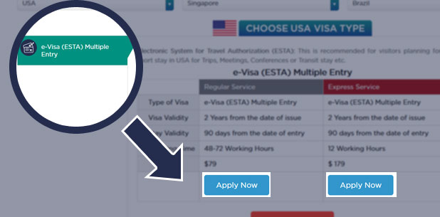 Select the type and apply now